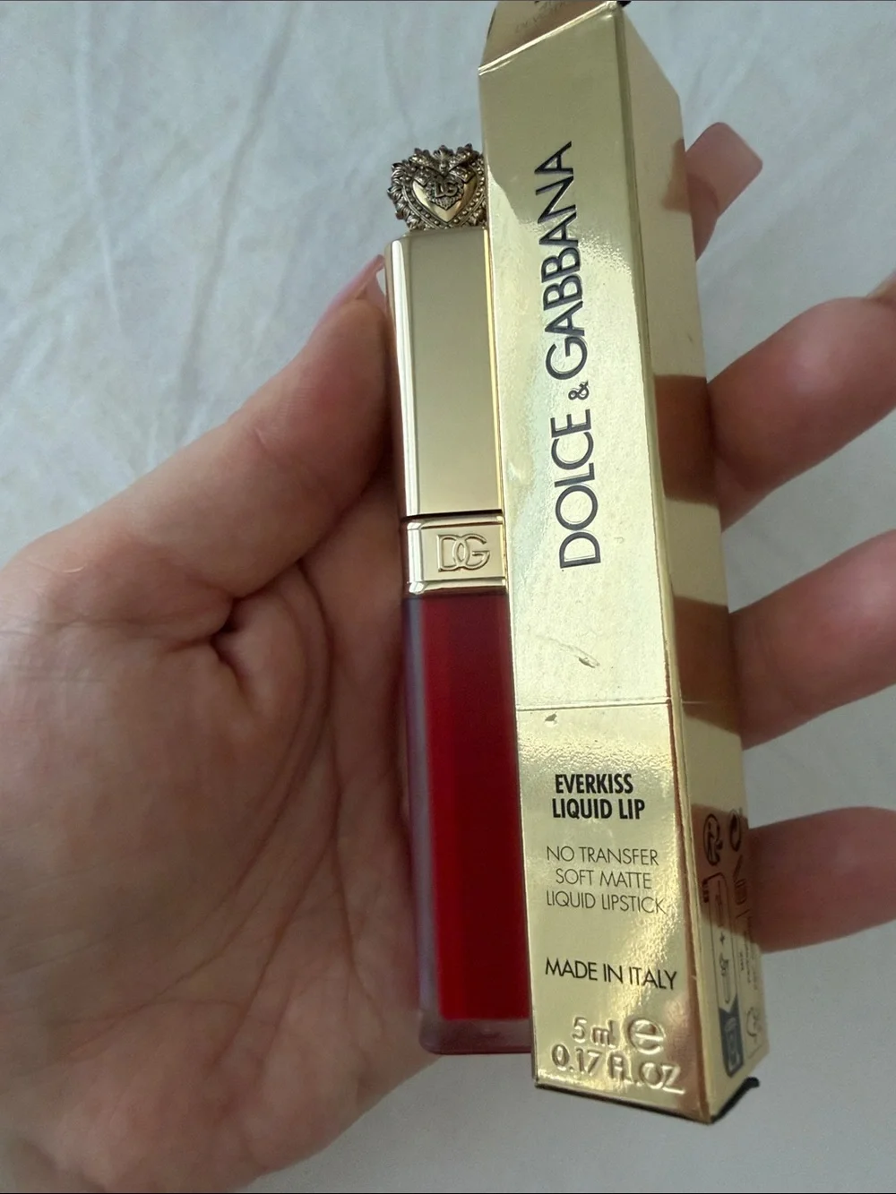 Dolce & Gabbana Liquid Lipstick — Deep Red Satin 405 devotion